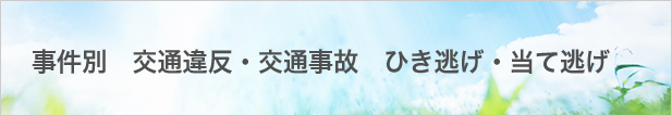 事件別:交通違反・交通事故:ひき逃げ・当て逃げ